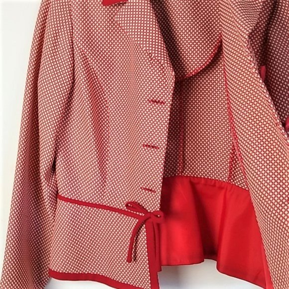 K Petite Collection Red & White Blazer 10P - Picture 8 of 8